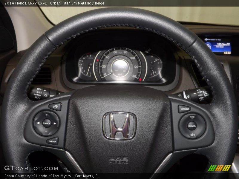 Urban Titanium Metallic / Beige 2014 Honda CR-V EX-L