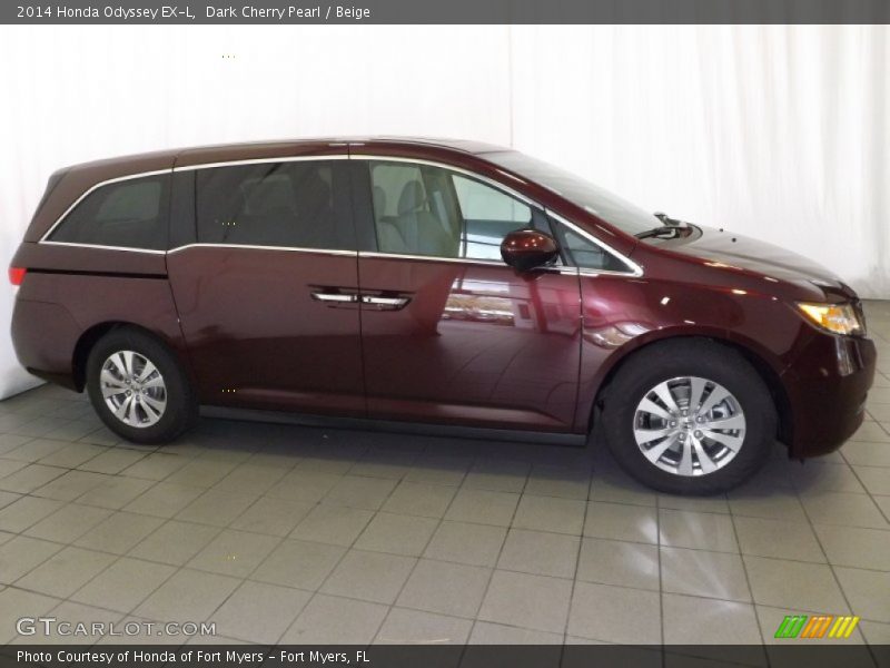Dark Cherry Pearl / Beige 2014 Honda Odyssey EX-L