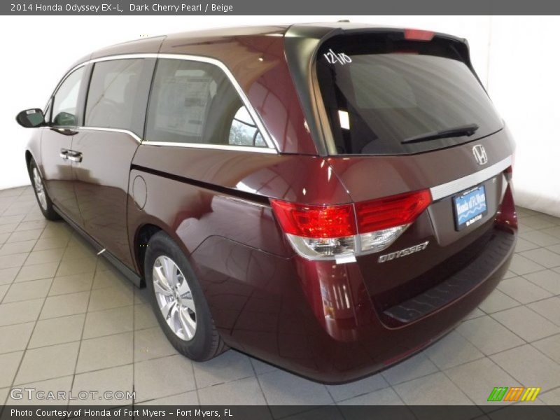 Dark Cherry Pearl / Beige 2014 Honda Odyssey EX-L
