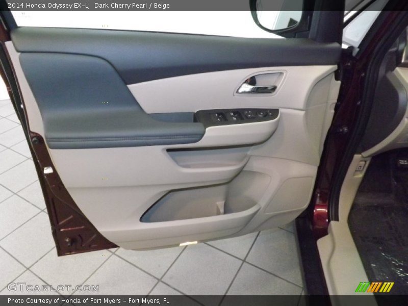 Dark Cherry Pearl / Beige 2014 Honda Odyssey EX-L