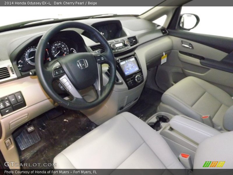 Dark Cherry Pearl / Beige 2014 Honda Odyssey EX-L