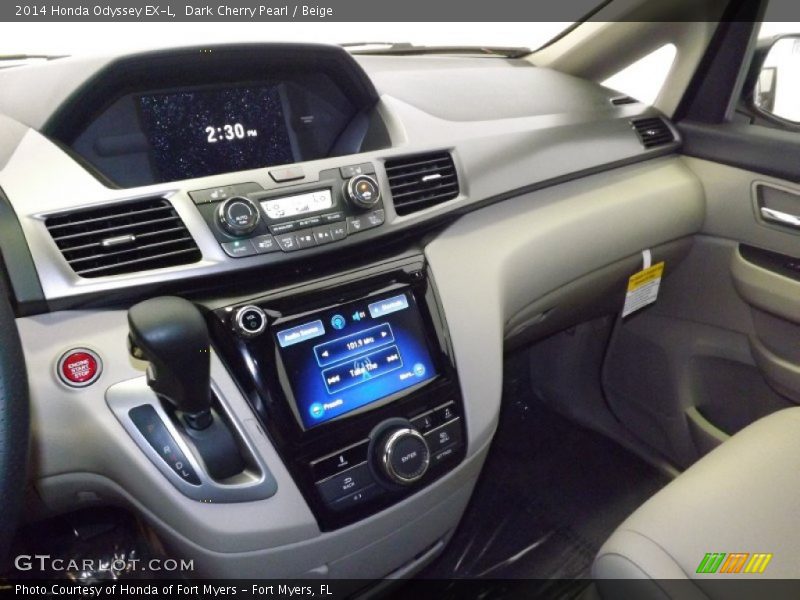 Dark Cherry Pearl / Beige 2014 Honda Odyssey EX-L