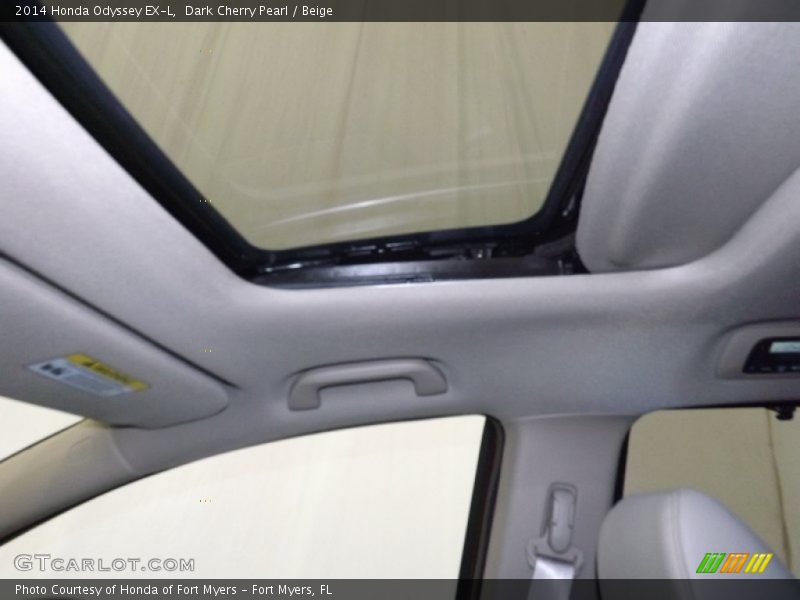 Dark Cherry Pearl / Beige 2014 Honda Odyssey EX-L