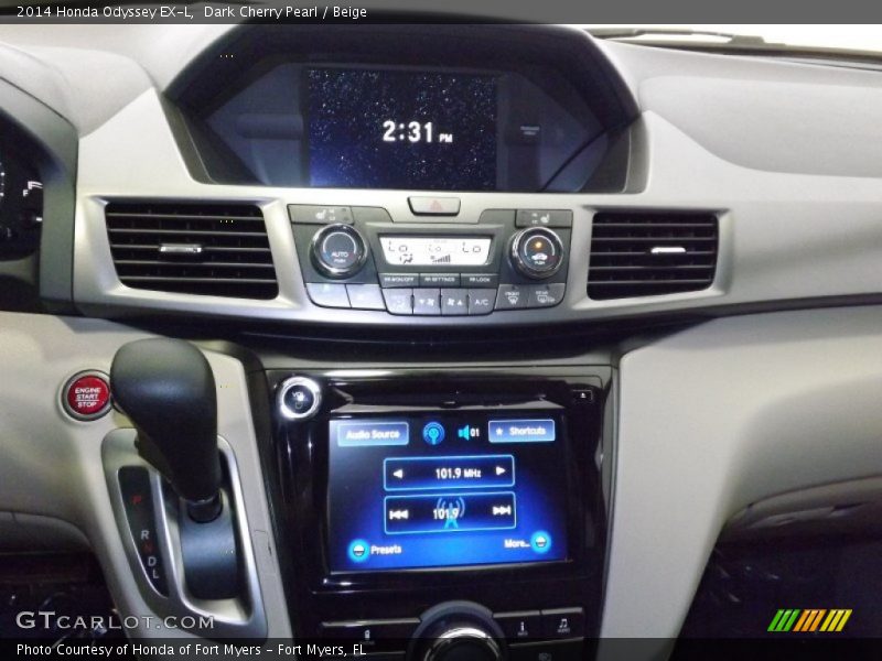 Dark Cherry Pearl / Beige 2014 Honda Odyssey EX-L