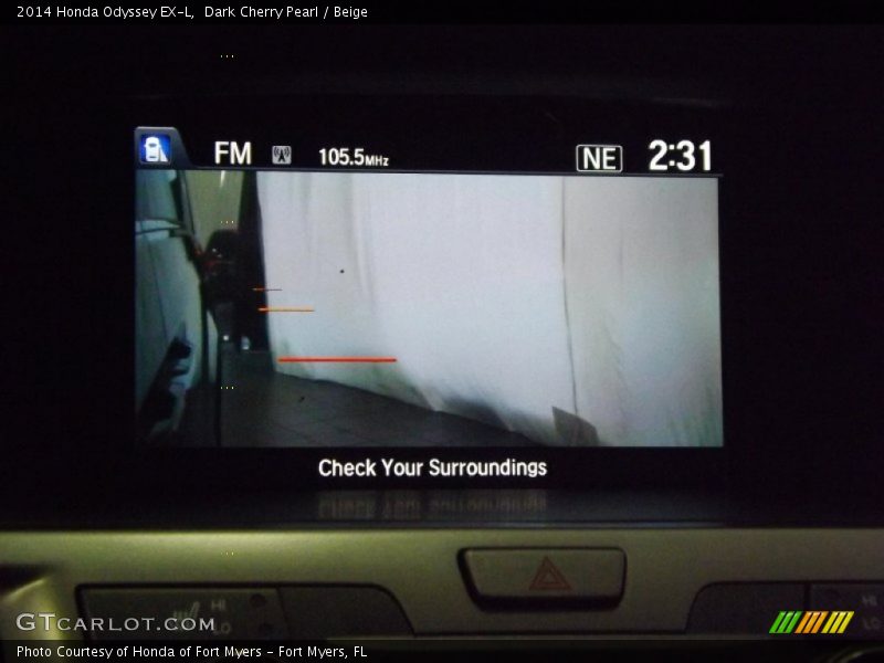 Dark Cherry Pearl / Beige 2014 Honda Odyssey EX-L