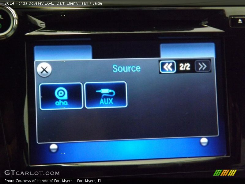 Dark Cherry Pearl / Beige 2014 Honda Odyssey EX-L