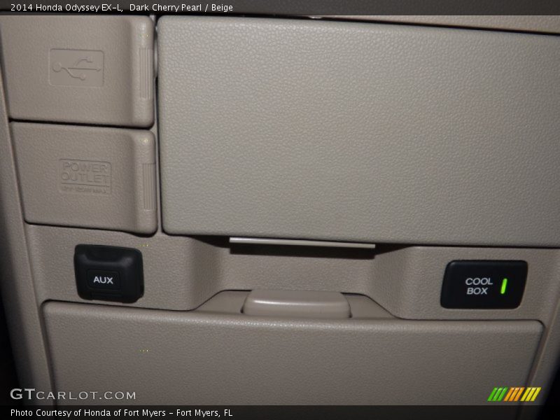 Dark Cherry Pearl / Beige 2014 Honda Odyssey EX-L