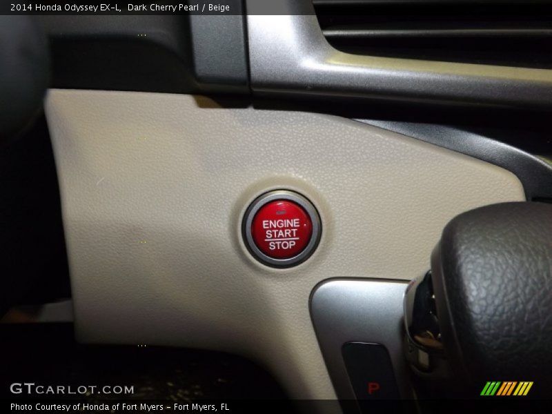 Dark Cherry Pearl / Beige 2014 Honda Odyssey EX-L