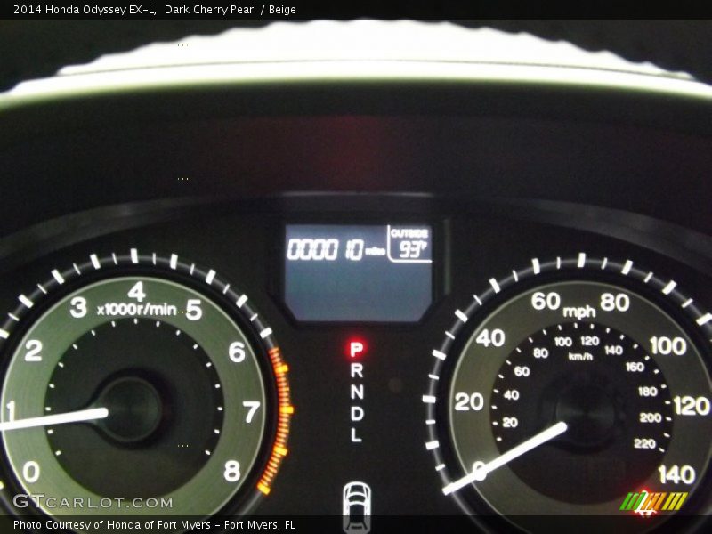 Dark Cherry Pearl / Beige 2014 Honda Odyssey EX-L