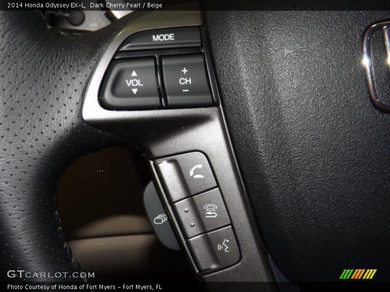 Dark Cherry Pearl / Beige 2014 Honda Odyssey EX-L