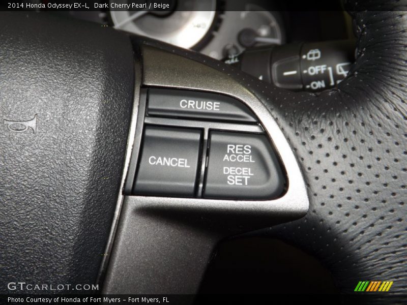 Dark Cherry Pearl / Beige 2014 Honda Odyssey EX-L