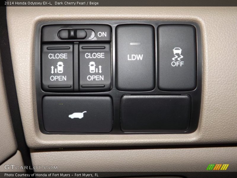 Dark Cherry Pearl / Beige 2014 Honda Odyssey EX-L