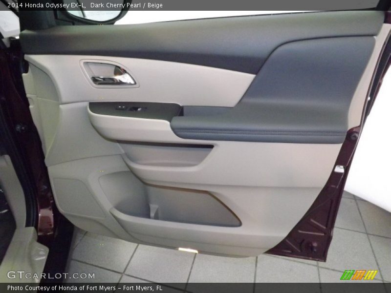 Dark Cherry Pearl / Beige 2014 Honda Odyssey EX-L