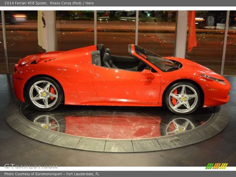 Rosso Corsa (Red) / Nero 2014 Ferrari 458 Spider