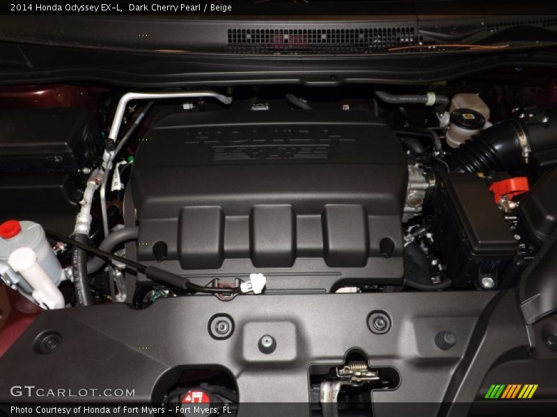 Dark Cherry Pearl / Beige 2014 Honda Odyssey EX-L