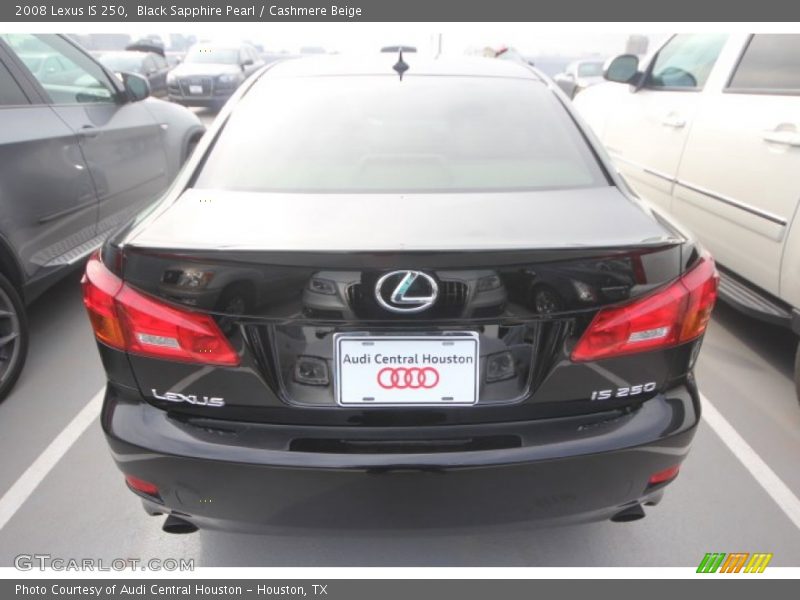 Black Sapphire Pearl / Cashmere Beige 2008 Lexus IS 250