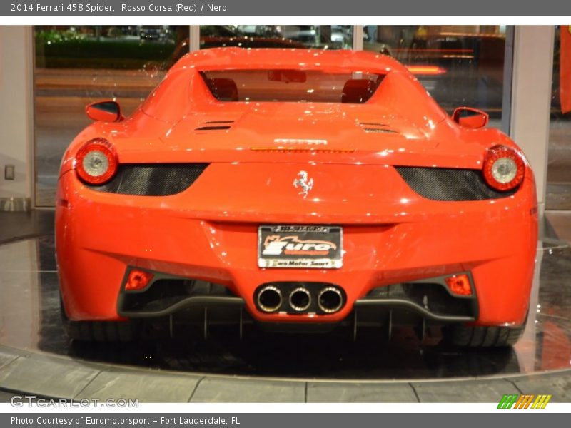 Rosso Corsa (Red) / Nero 2014 Ferrari 458 Spider