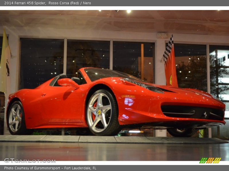 Rosso Corsa (Red) / Nero 2014 Ferrari 458 Spider