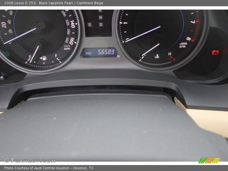 Black Sapphire Pearl / Cashmere Beige 2008 Lexus IS 250