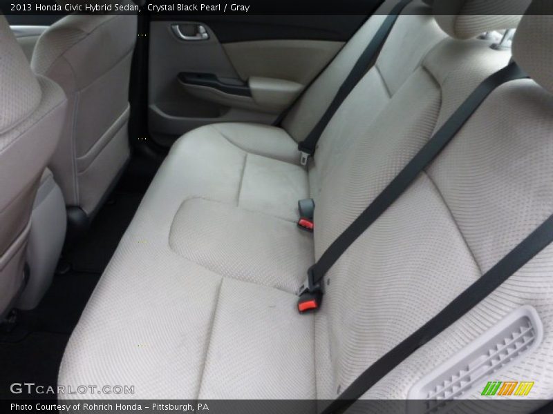 Crystal Black Pearl / Gray 2013 Honda Civic Hybrid Sedan