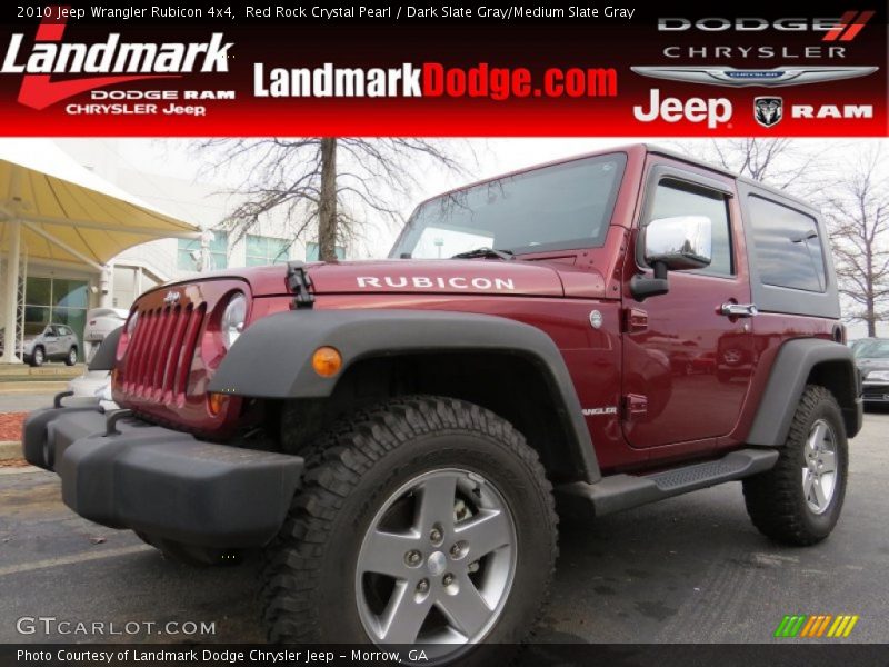 Red Rock Crystal Pearl / Dark Slate Gray/Medium Slate Gray 2010 Jeep Wrangler Rubicon 4x4