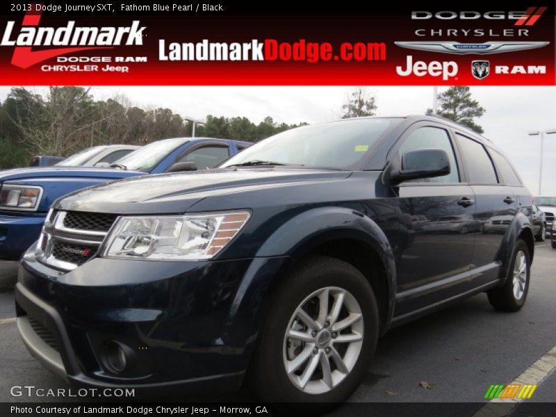 Fathom Blue Pearl / Black 2013 Dodge Journey SXT