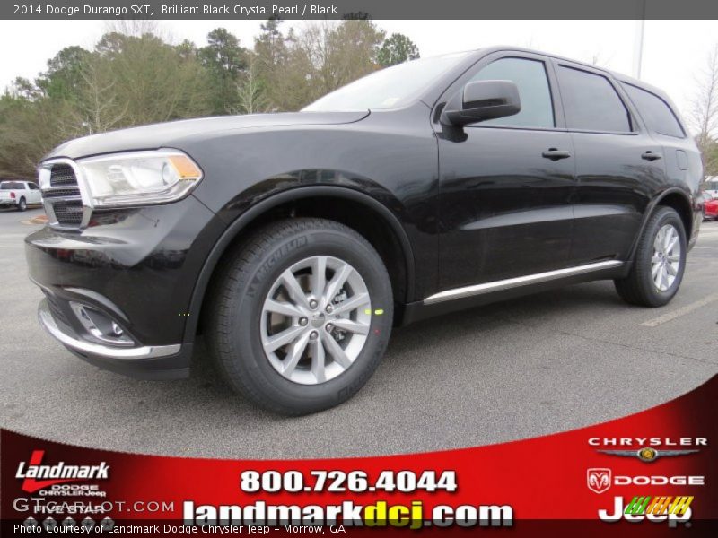 Brilliant Black Crystal Pearl / Black 2014 Dodge Durango SXT