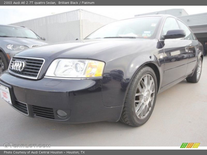 Brilliant Black / Platinum 2003 Audi A6 2.7T quattro Sedan