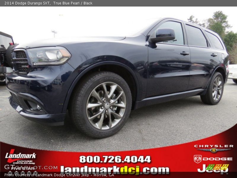 True Blue Pearl / Black 2014 Dodge Durango SXT