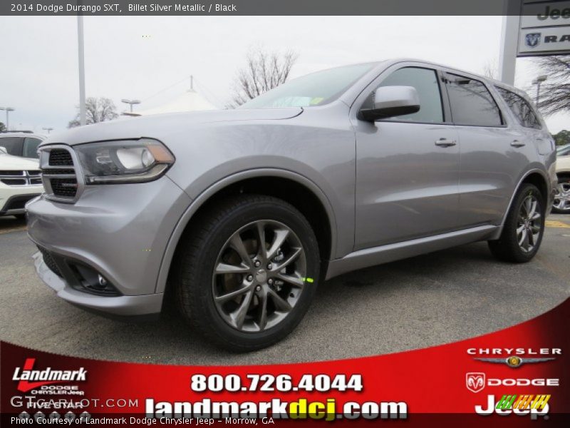 Billet Silver Metallic / Black 2014 Dodge Durango SXT