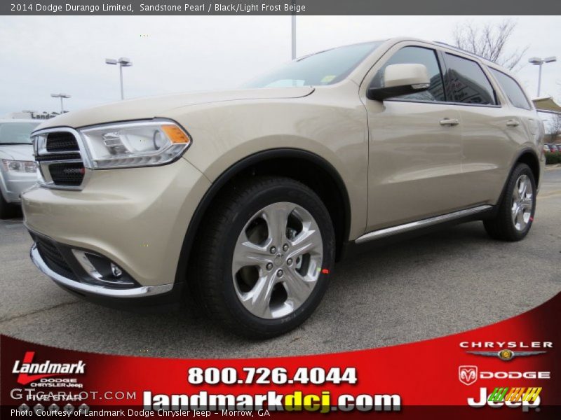 Sandstone Pearl / Black/Light Frost Beige 2014 Dodge Durango Limited