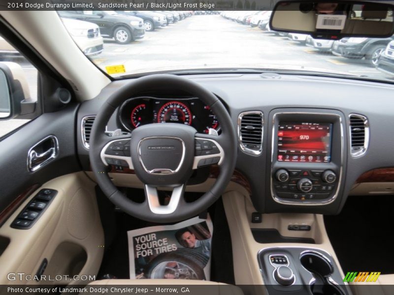 Sandstone Pearl / Black/Light Frost Beige 2014 Dodge Durango Limited
