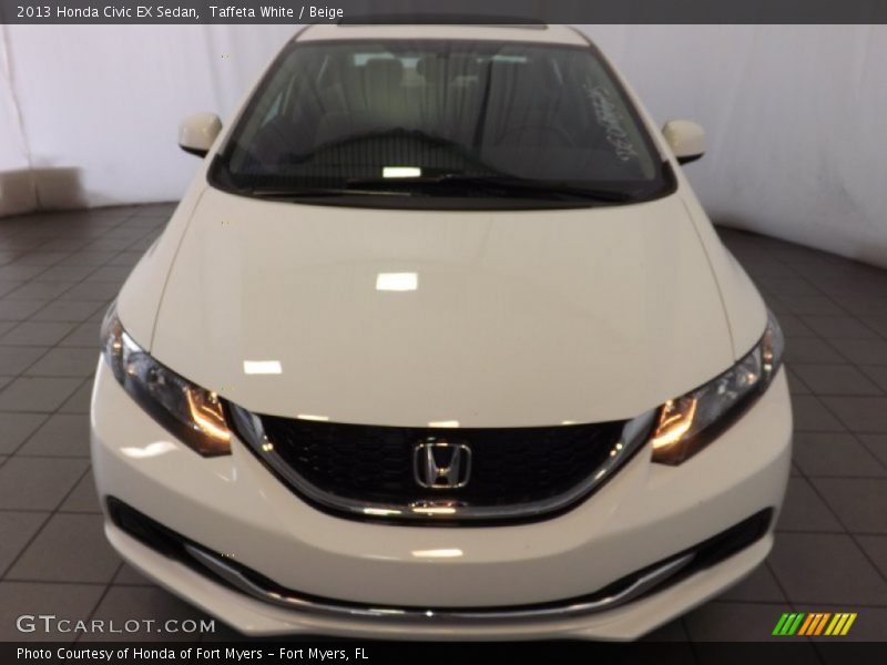 Taffeta White / Beige 2013 Honda Civic EX Sedan