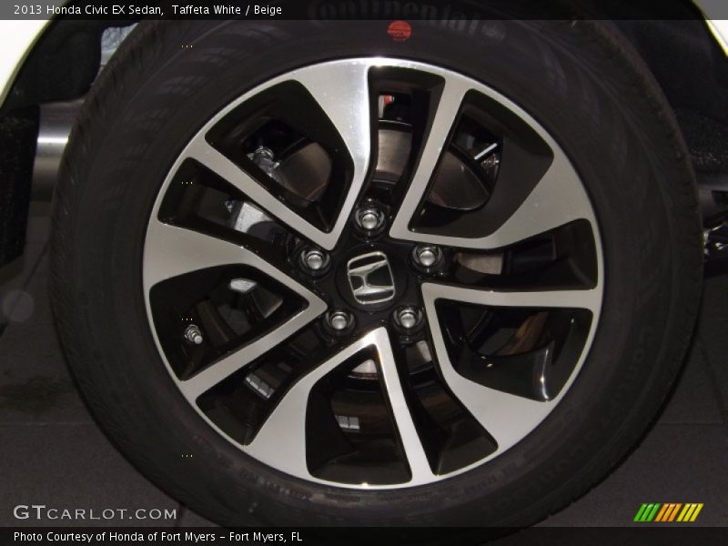 Taffeta White / Beige 2013 Honda Civic EX Sedan