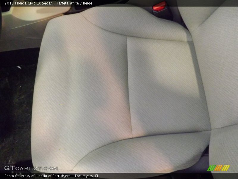 Taffeta White / Beige 2013 Honda Civic EX Sedan