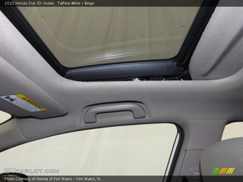 Taffeta White / Beige 2013 Honda Civic EX Sedan