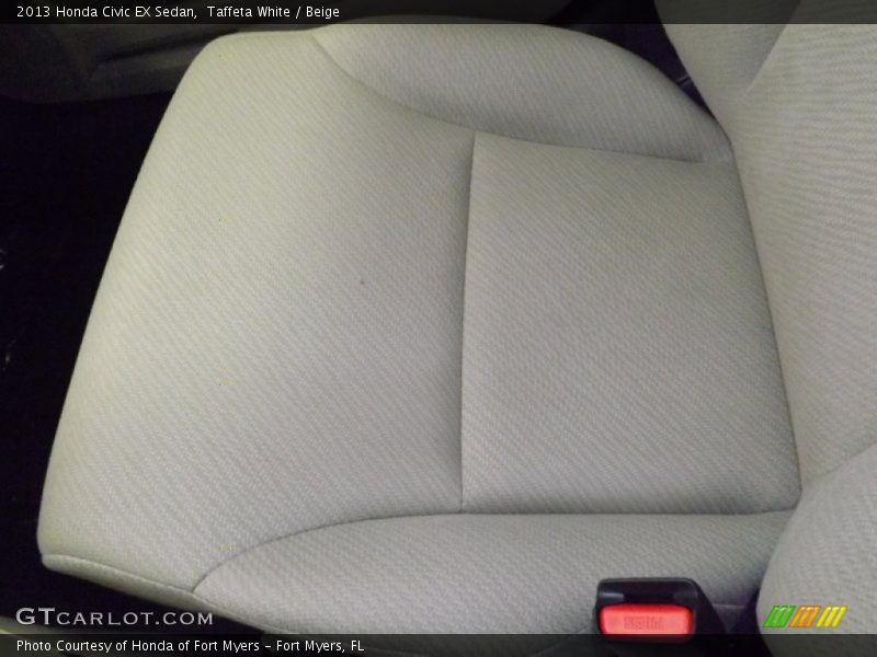 Taffeta White / Beige 2013 Honda Civic EX Sedan