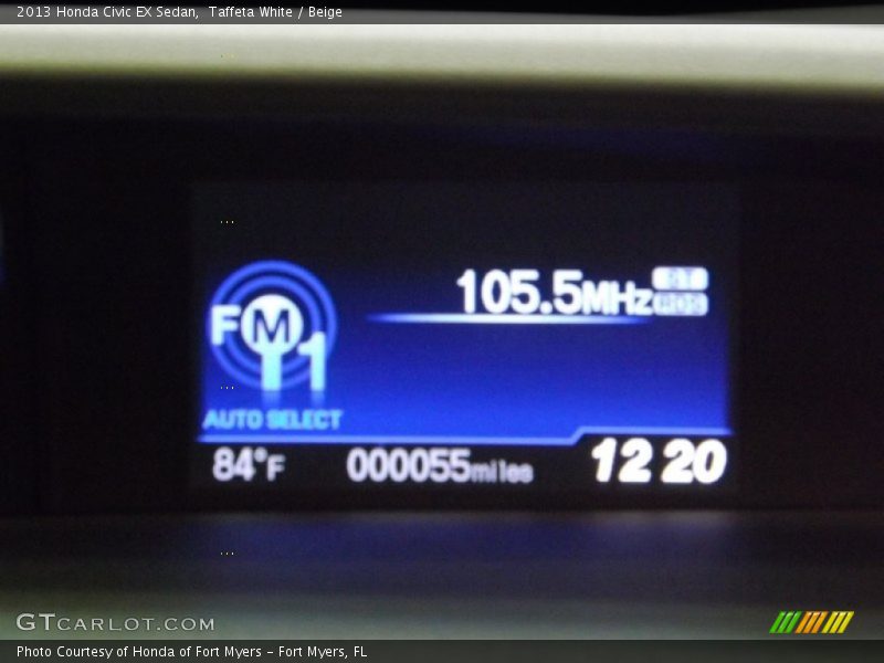 Taffeta White / Beige 2013 Honda Civic EX Sedan