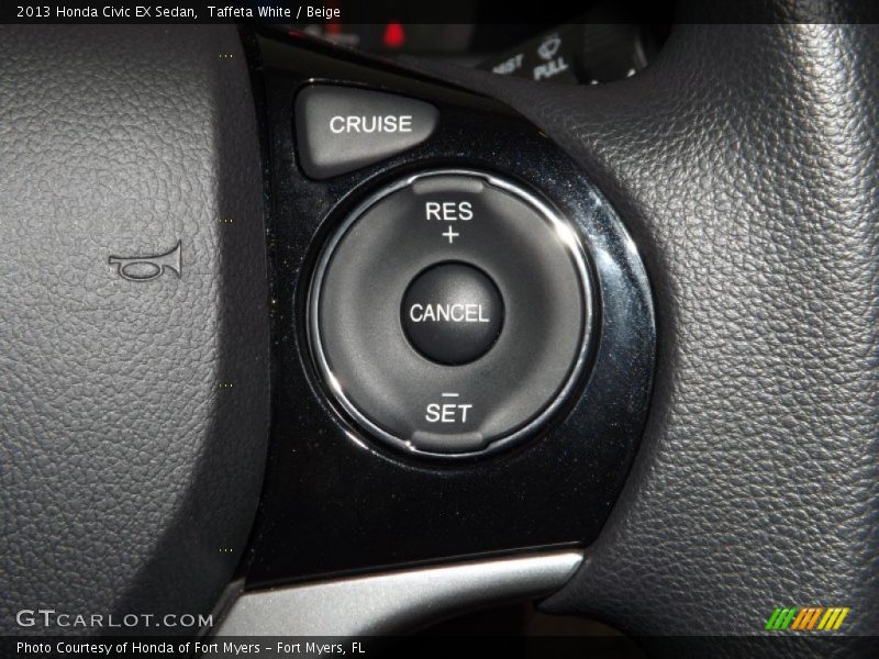Taffeta White / Beige 2013 Honda Civic EX Sedan