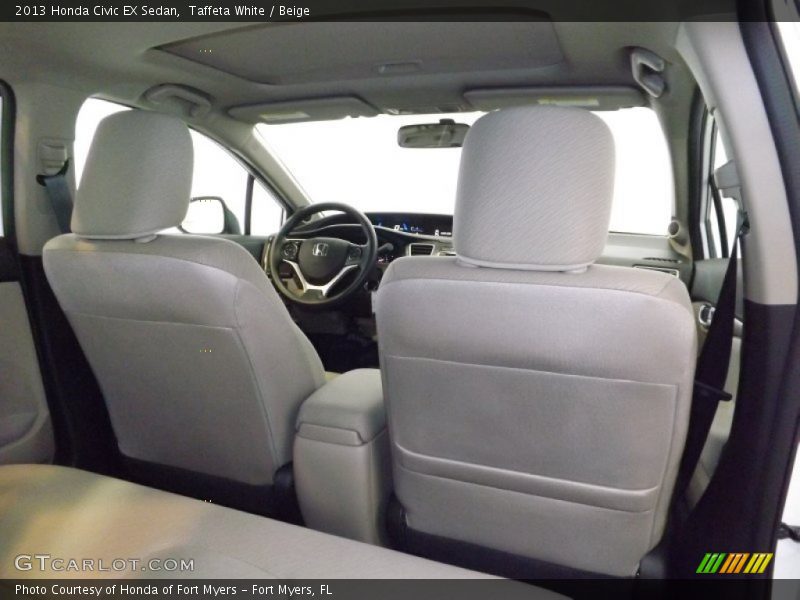 Taffeta White / Beige 2013 Honda Civic EX Sedan