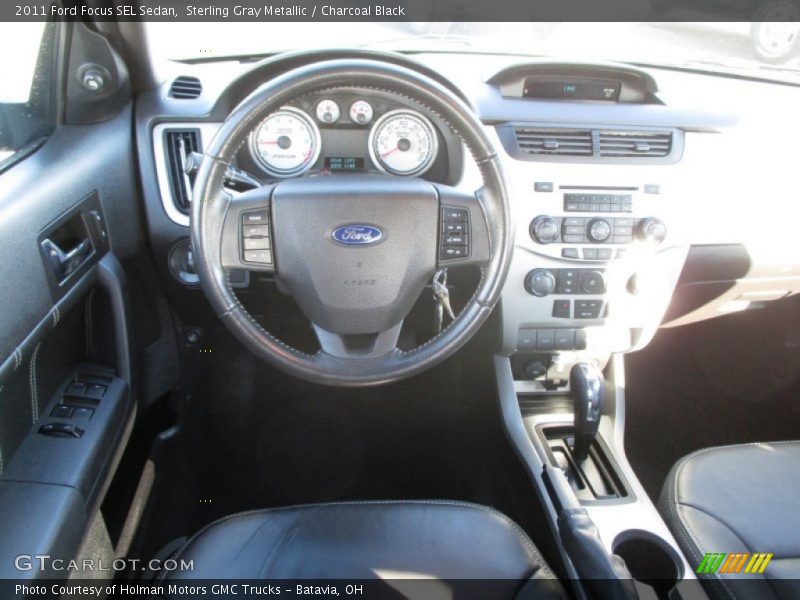 Sterling Gray Metallic / Charcoal Black 2011 Ford Focus SEL Sedan