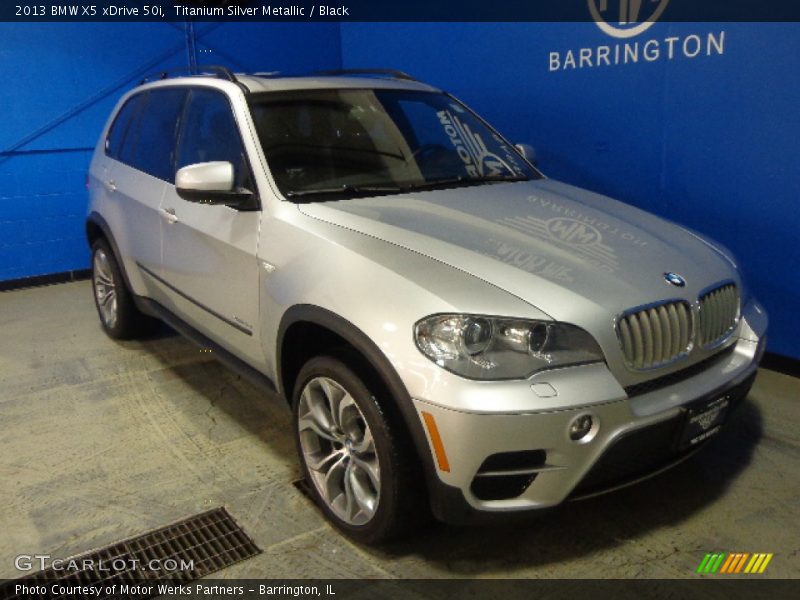 Titanium Silver Metallic / Black 2013 BMW X5 xDrive 50i
