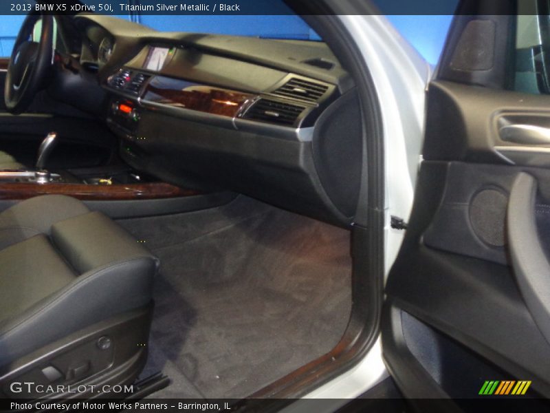 Titanium Silver Metallic / Black 2013 BMW X5 xDrive 50i