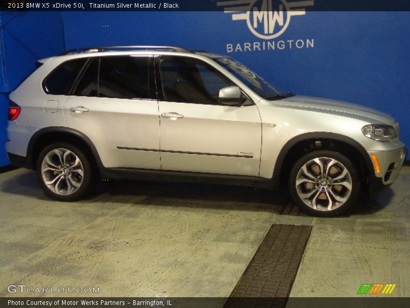 Titanium Silver Metallic / Black 2013 BMW X5 xDrive 50i