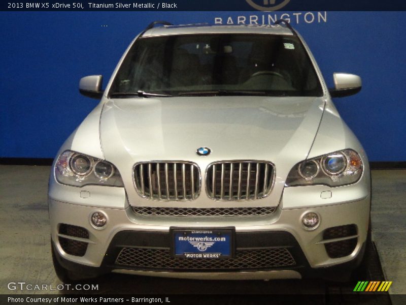 Titanium Silver Metallic / Black 2013 BMW X5 xDrive 50i