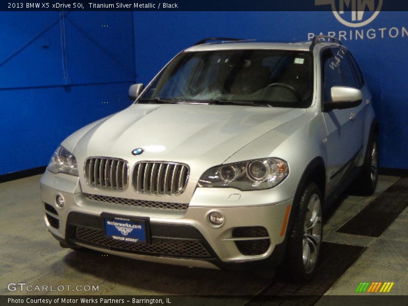 Titanium Silver Metallic / Black 2013 BMW X5 xDrive 50i