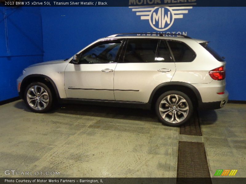 Titanium Silver Metallic / Black 2013 BMW X5 xDrive 50i