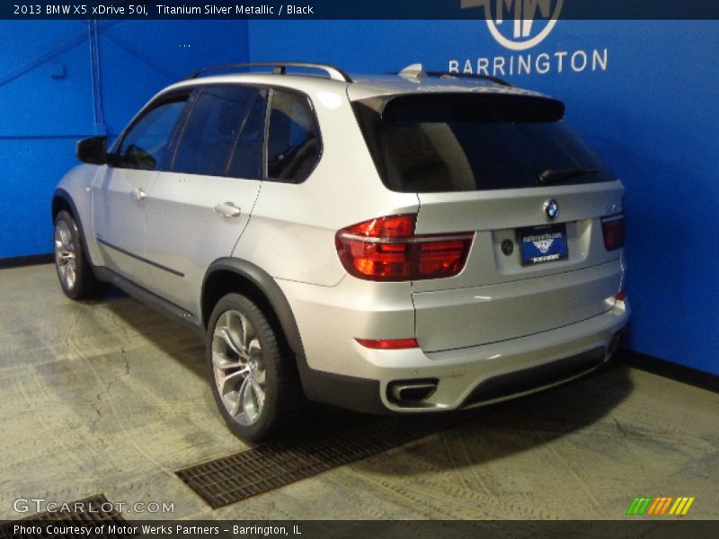 Titanium Silver Metallic / Black 2013 BMW X5 xDrive 50i