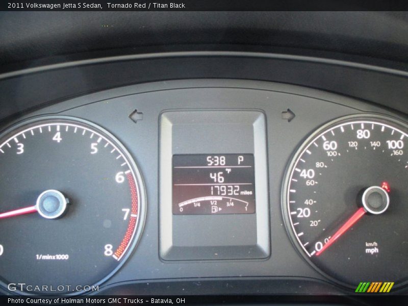 Tornado Red / Titan Black 2011 Volkswagen Jetta S Sedan
