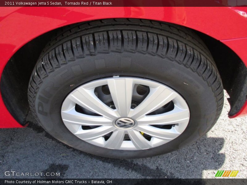 Tornado Red / Titan Black 2011 Volkswagen Jetta S Sedan